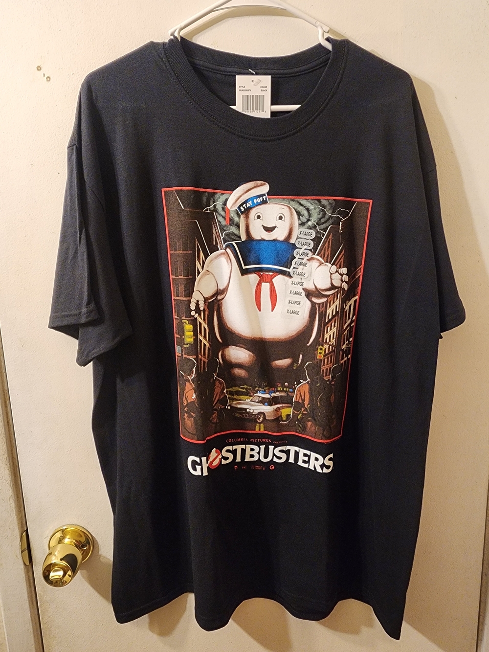 Ghostbusters Stay Puft Marshmallow Man Graphic Tee - Black